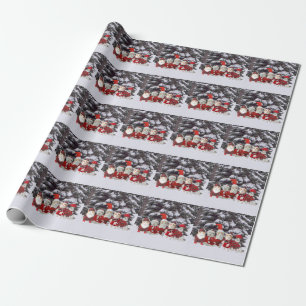 Regalo Papel de embalaje de los Carolers del gatito