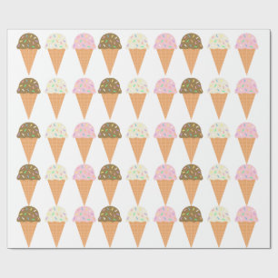 Regalo Papel de embalaje de los conos de helado