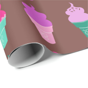 Regalo Papel de embalaje de los conos de helado