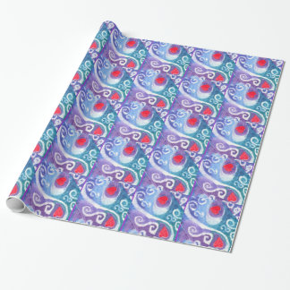 Regalo Papel de embalaje de los corazones y de los