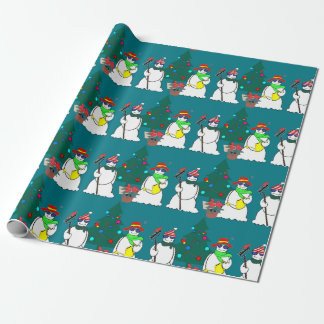 Regalo papel de embalaje de los muñecos de nieve 15