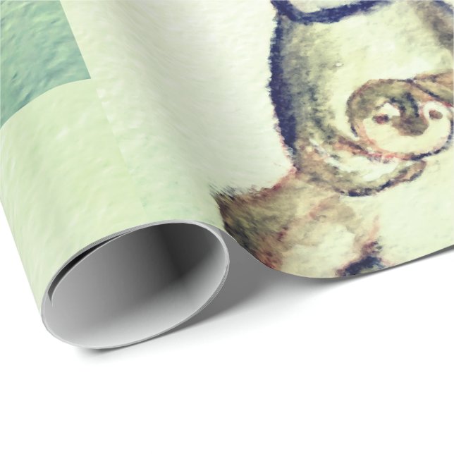 Regalo Papel de embalaje de los pingüinos (Esquina del rollo)