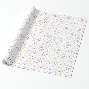 Regalo Papel de embalaje de Menorah del arco iris de