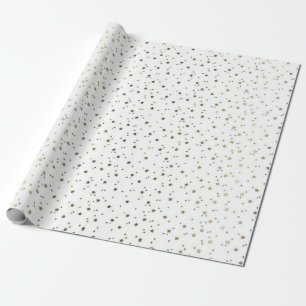 Regalo Papel de embalaje de oro minúsculo blanco de las
