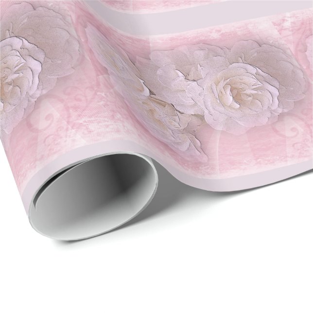 Regalo Papel de embalaje de Rosa (Esquina del rollo)