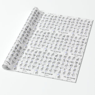 Regalo Papel de embalaje del ALFABETO del LENGUAJE DE