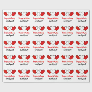 Regalo papel de embalaje del amor del feliz cumpleaños