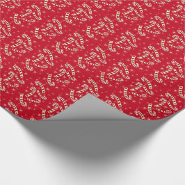 Regalo Papel de embalaje del bastón de caramelo