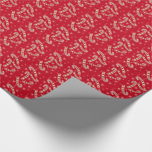 Regalo Papel de embalaje del bastón de caramelo