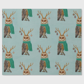 Regalo Papel de embalaje del BÚHO de la ASTA del INVIERNO
