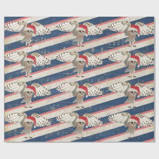 Regalo Papel de embalaje del BÚHO del NAVIDAD
