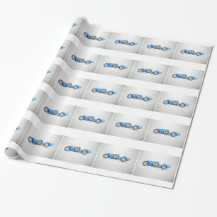 Regalo Papel de embalaje del coche de carreras del