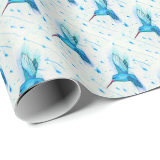 Regalo Papel de embalaje del colibrí