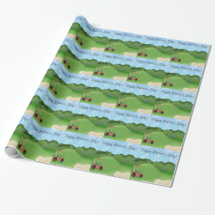 Regalo Papel de embalaje del día de padre Golfing