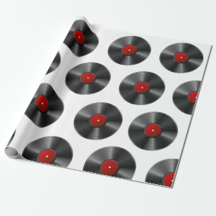 REGALO PAPEL DE EMBALAJE DEL DISEÑO DE LOS DISCOS DE