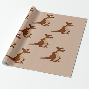 Regalo Papel de embalaje del diseño del canguro