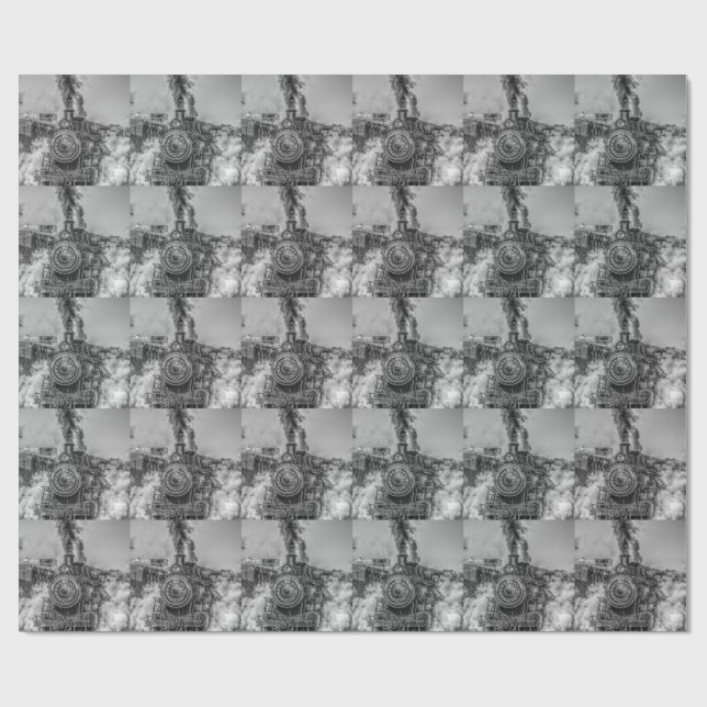 Regalo Papel de embalaje del diseño del tren del vapor (Superficie plana)