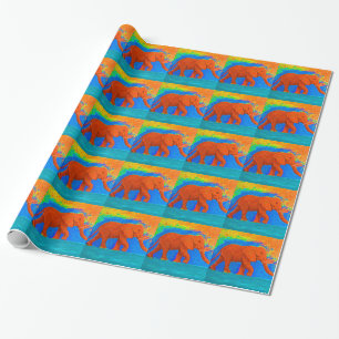 Regalo Papel de embalaje del elefante