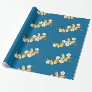 Regalo Papel de embalaje del estampado de flores de las