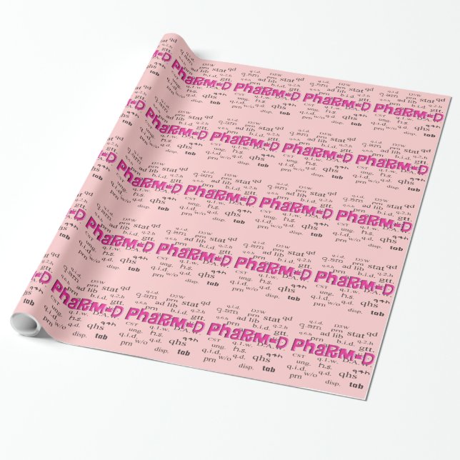 Regalo Papel de embalaje del farmacéutico de Pharm-D (Desenrollado)