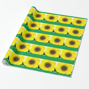 Regalo Papel de embalaje del girasol del día de fiesta