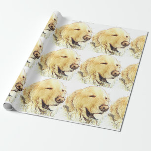 Regalo Papel de embalaje del golden retriever
