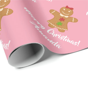 Regalo Papel de embalaje del hombre de pan de jengibre