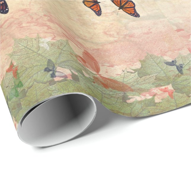 Regalo Papel de embalaje del jardín del monarca (Esquina del rollo)