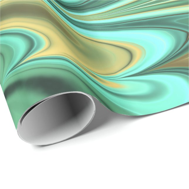 Regalo Papel de embalaje del mármol 6-2 del fractal (Esquina del rollo)