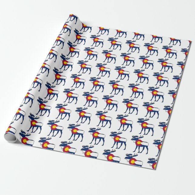 Regalo Papel de embalaje del modelo de los alces de la (Desenrollado)