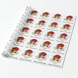 Regalo Papel de embalaje del mono del calcetín del