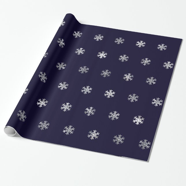 Regalo Papel de embalaje del navidad con los copos de (Desenrollado)