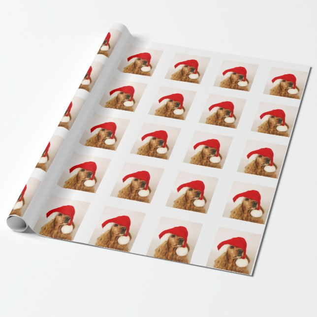 Regalo Papel de embalaje del navidad de cocker spaniel (Desenrollado)