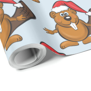 Regalo Papel de embalaje del navidad del castor