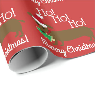 Regalo Papel de embalaje del navidad del Dachshund