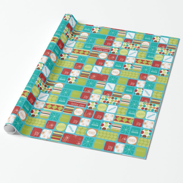 Regalo Papel de embalaje del navidad del mensaje del día (Desenrollado)