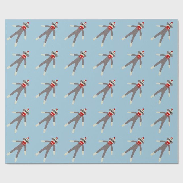Regalo Papel de embalaje del navidad del mono del (Superficie plana)