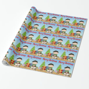 Regalo Papel de embalaje del niño pequeño de las Felice