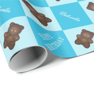 Regalo Papel de embalaje del oso de Brown