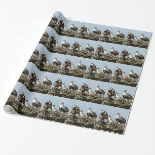 Regalo Papel de embalaje del pájaro de la familia de