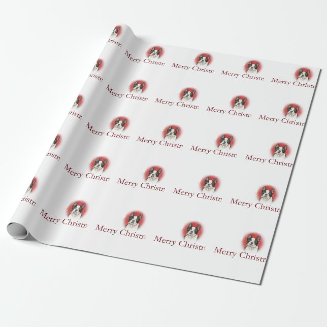 Regalo Papel de embalaje del perro de Boston Terrier de (Desenrollado)