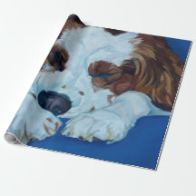 Papel de embalaje del perro de cocker spaniel