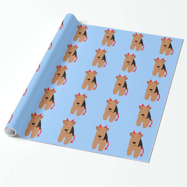 Regalo Papel de embalaje del perro de diablo (Desenrollado)