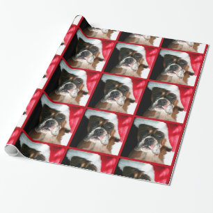 Regalo Papel de embalaje del perro del boxeador del