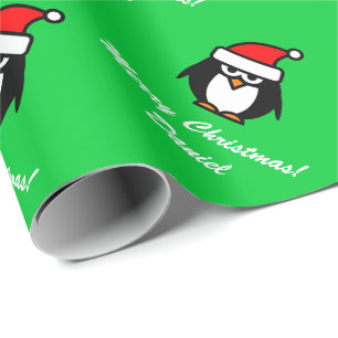 Regalo Papel de embalaje del pingüino del navidad el  