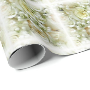 Regalo Papel de embalaje del ramo de los rosas de la boda