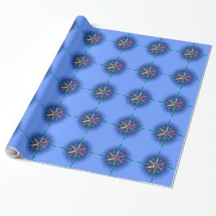 Regalo Papel de embalaje del rosa de compás de los kajak