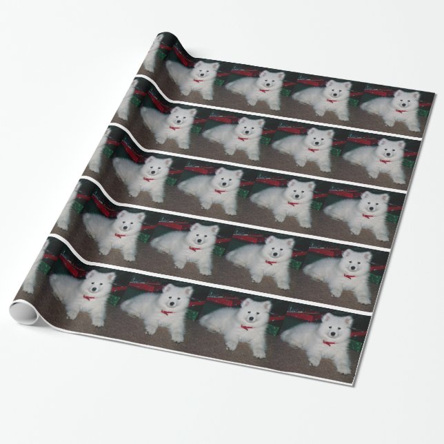 Regalo Papel de embalaje del samoyedo (Desenrollado)