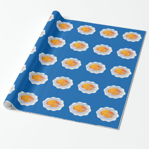 Regalo Papel de embalaje del solsticio de invierno, azul