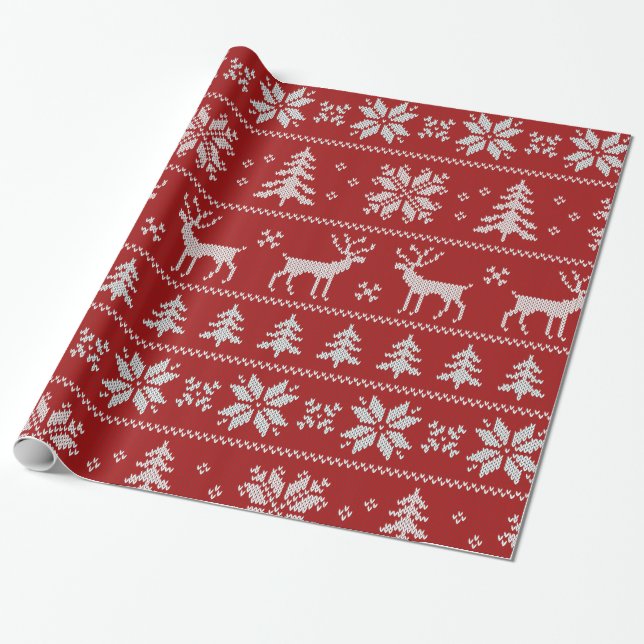 Regalo Papel de embalaje del suéter del navidad (Desenrollado)